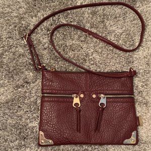 Burgundy Cesca Crossbody Bag